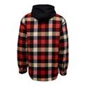 Hard Yakka Quilted Flannel Shacket Red additional 2
