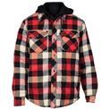 Hard Yakka Quilted Flannel Shacket Red additional 3