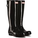 Hunter Tall Back Adjustable Gloss Wellington Boots Black additional 1