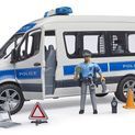 Bruder MB Sprinter Police Van with Policeman, Light &amp; Sound Module 1:16 additional 1