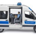Bruder MB Sprinter Police Van with Policeman, Light &amp; Sound Module 1:16 additional 2
