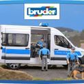 Bruder MB Sprinter Police Van with Policeman, Light &amp; Sound Module 1:16 additional 3