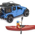 Bruder Jeep Wrangler Rubicon Unlimited with Kayak &amp; Kayaker 1:16 additional 1