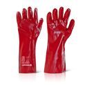 Pvc Gauntlet 16" Red (1 Pair) additional 2