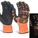 Beeswift Glovezilla Glow In The Dark Foam Nitrile Coated Gloves Orange (30 Pairs) additional 1