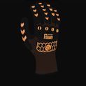 Beeswift Glovezilla Glow In The Dark Foam Nitrile Coated Gloves Orange (30 Pairs) additional 2