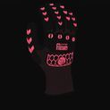 Beeswift Glovezilla Glow In The Dark Foam Nitrile Coated Gloves Pink (1 Pair) additional 2