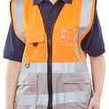 Beeswift Hi-Vis Two Tone Executive Id Vest Orange / Grey additional 1