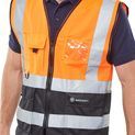 Beeswift Hi-Vis Two Tone Executive Id Vest Orange / Black additional 1
