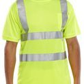 Beeswift Crew Neck Hi-Vis Short Sleeve T-Shirt Saturn Yellow additional 2