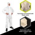 Beeswift Vira-Chem Disposable Laminated Coverall Type 5/6 White additional 3