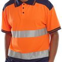 Beeswift Hi-Vis Two-Tone Polo Shirt Orange / Navy additional 1