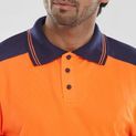 Beeswift Hi-Vis Two-Tone Polo Shirt Orange / Navy additional 3