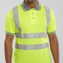 Beeswift Short Sleeve Hi-Vis Polo Shirt Saturn Yellow additional 3