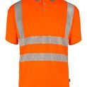 Beeswift Envirowear Hi-Vis Short Sleeve Recyclable Polo Shirt Orange additional 2