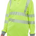 Beeswift Executive Hi-Vis Long Sleeve Polo Shirt Saturn Yellow additional 1