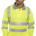 Beeswift Long Sleeve Hi-Vis Polo Shirt Saturn Yellow additional 2