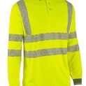 Beeswift Envirowear Hi-Vis Long Sleeve Recyclable Polo Shirt Saturn Yellow additional 1