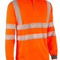 Beeswift Envirowear Hi-Vis Long Sleeve Recyclable Polo Shirt Orange additional 1