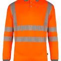 Beeswift Envirowear Hi-Vis Long Sleeve Recyclable Polo Shirt Orange additional 2
