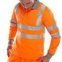 Beeswift Long Sleeve Hi-Vis Polo Shirt Orange additional 2
