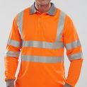 Beeswift Long Sleeve Hi-Vis Polo Shirt Orange additional 3