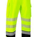 Beeswift Deltic Hi-Vis Two-Tone Ripstop Breathable And Waterproof Rail Overtrouser Saturn Yellow / Navy additional 1