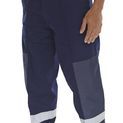 Beeswift Poly Cotton Nylon Patch Trousers Navy Blue additional 1