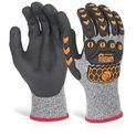 Beeswift Glovezilla Nitrile Palm Coated Gloves Grey (1 Pair) additional 2