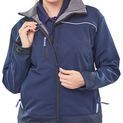 Beeswift Ladies Soft Shell Jacket Navy Blue additional 2