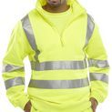 Beeswift Essential Quarter Zip Sweatshirt Hi-Vis Jumper Saturn Yellow additional 1