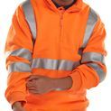 Beeswift Essential Quarter Zip Sweatshirt Hi-Vis Jumper Orange additional 1