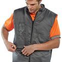 Beeswift Reversible Hi-Vis Interactive Bodywarmer Orange / Grey additional 2