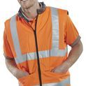 Beeswift Reversible Hi-Vis Interactive Bodywarmer Orange / Grey additional 3