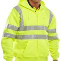 Beeswift Essential Hi-Vis Zipped Hoodie Saturn Yellow additional 2