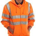 Beeswift Essential Hi-Vis Zipped Hoodie Orange additional 1