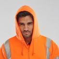 Beeswift Essential Hi-Vis Zipped Hoodie Orange additional 3