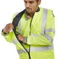 Beeswift Reversible Hi-Vis Interactive Bodywarmer Saturn Yellow / Navy additional 3