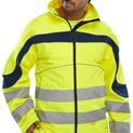 Beeswift Eton Hi-Vis Soft Shell Jacket Saturn Yellow / Navy additional 2