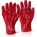 Beeswift PVC Gauntlet Gloves Red (10 Pack) additional 1