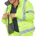 Beeswift Hi-Vis Fleece Lined Bomber Jacket Saturn Yellow additional 1