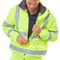 Beeswift Hi-Vis Fleece Lined Bomber Jacket Saturn Yellow additional 2