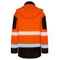 Beeswift Deltic Hi-Vis Two-Tone Ripstop Breathable And Waterproof Rail Jacket Orange / Black additional 4