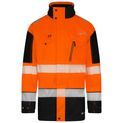 Beeswift Deltic Hi-Vis Two-Tone Ripstop Breathable And Waterproof Rail Jacket Orange / Black additional 2