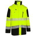 Beeswift Deltic Hi-Vis Two-Tone Ripstop Breathable And Waterproof Rail Jacket Saturn Yellow / Navy additional 1