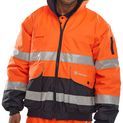 Beeswift Two-Tone Hi-Vis Europa Bomber Jacket Orange / Navy additional 1
