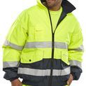 Beeswift Two-Tone Hi-Vis Europa Bomber Jacket Saturn Yellow / Navy additional 1