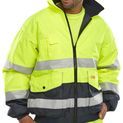 Beeswift Two-Tone Hi-Vis Europa Bomber Jacket Saturn Yellow / Navy additional 2