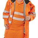 Beeswift Elsener Hi-Vis 7-In-1 Jacket And Bodywarmer Waterproof Orange additional 1