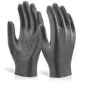 Beeswift Glovezilla Nitrile Disposable Gripper Gloves Powder Free Black (1000 Pack) additional 1